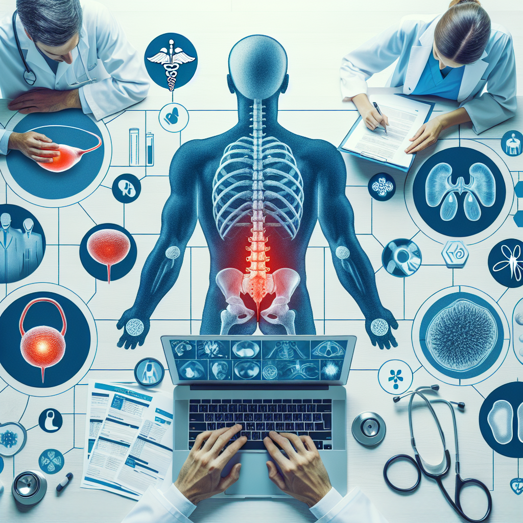전립선염과 허리 통증의 증상, 진단, 치료법 및 관리에 대한 자세한 정보가 포함된 이미지