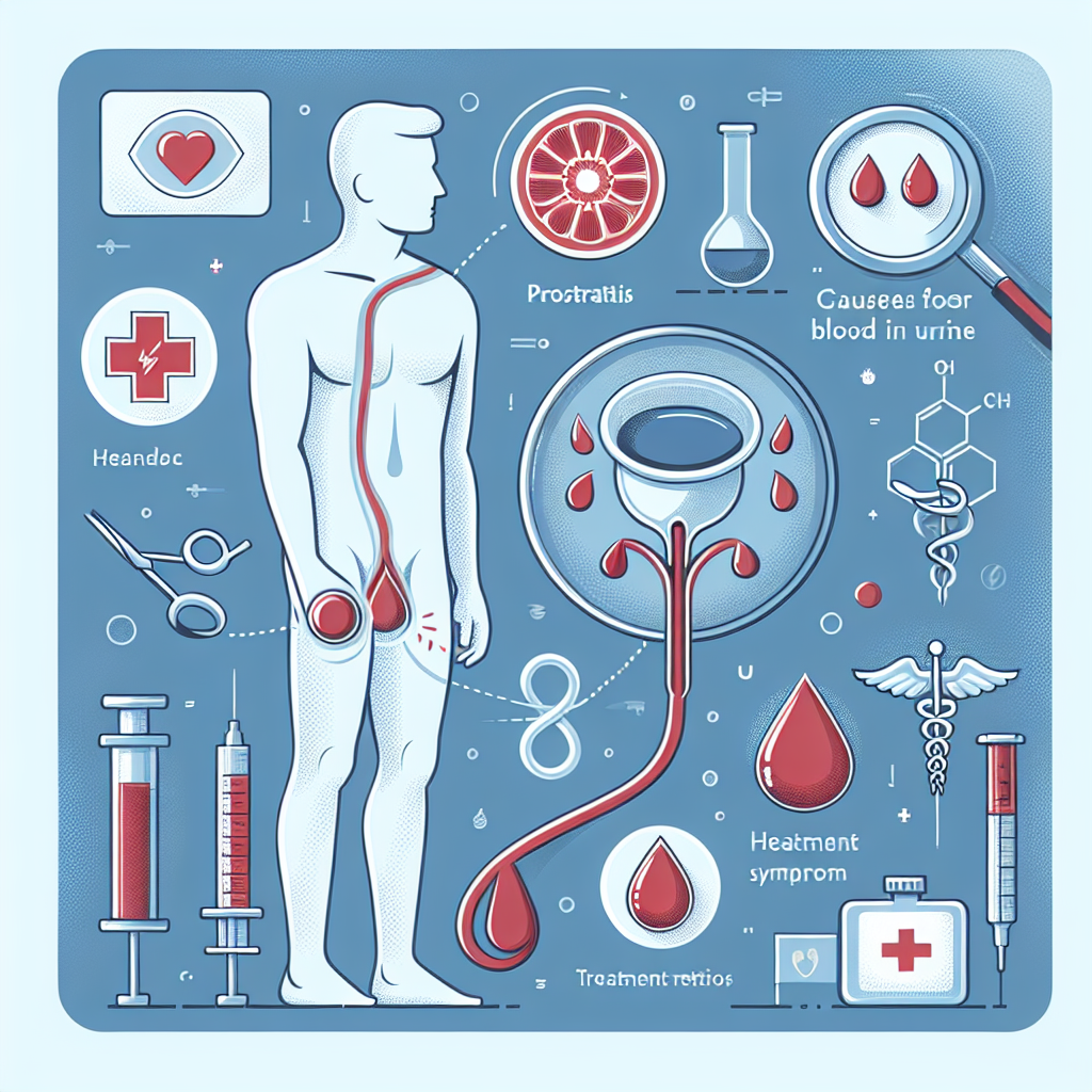 전립선염으로 인해 소변에서 혈액이 보이는 원인과 치료 방법을 설명하는 이미지