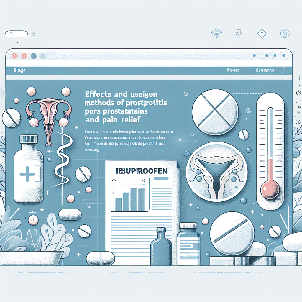 Prostatitis에 의한 통증 완화를 위해 사용되는 Ibuprofen 약병 이미지