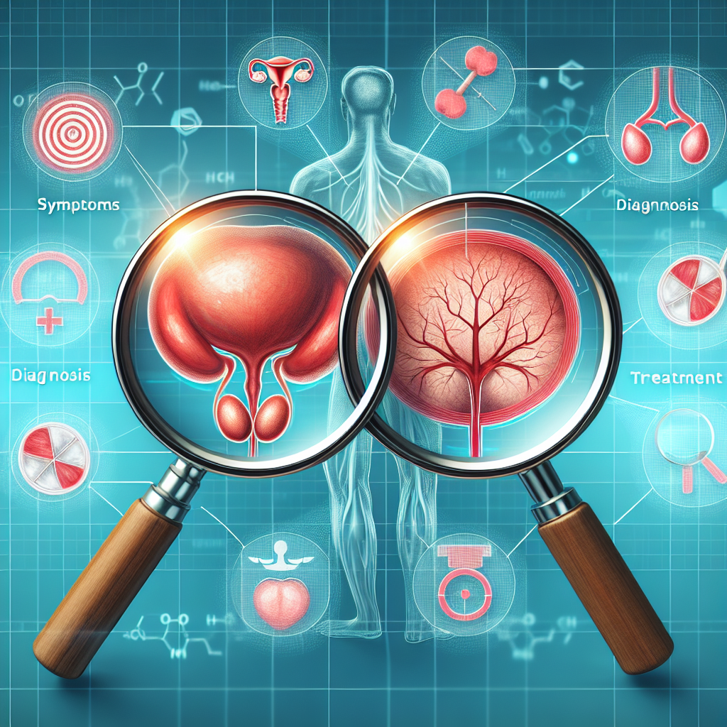 전립선염 증상, 진단 및 치료 방법을 설명하는 이미지