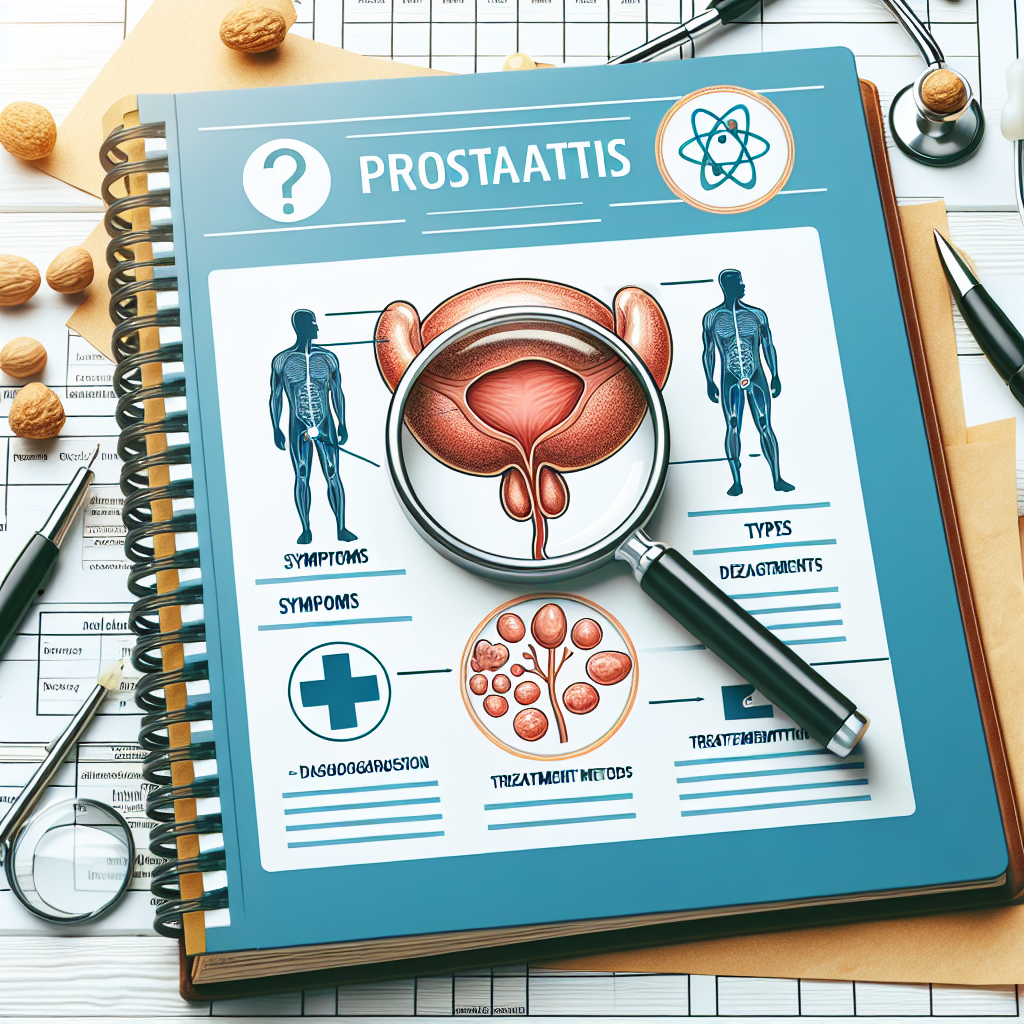 전립선염의 증상, 진단, 유형 및 치료 방법을 설명하는 이미지
